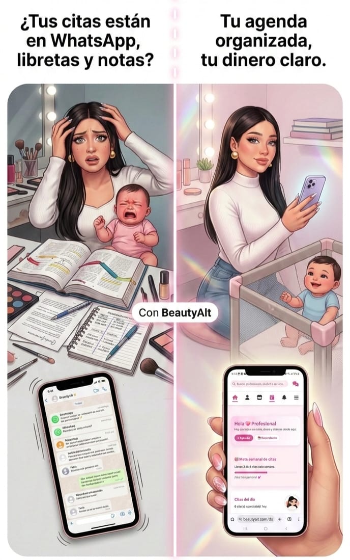 Agenda 2026 kawaii para citas de belleza en BeautyAlt